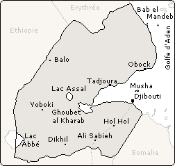 Carte de situation de Djibouti